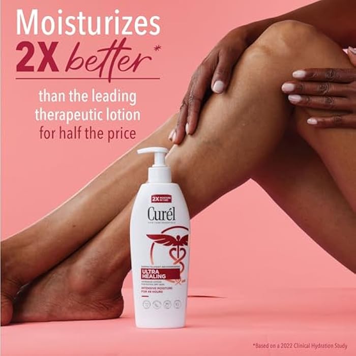 Curel Ultra Healing Intensive Fragrance-Free Lotion For Extra-Dry Skin, Dermatologist Recommended, Ideal for Sensitive Skin, Cruelty Free, Paraben Free, 20 Oz - Image 2